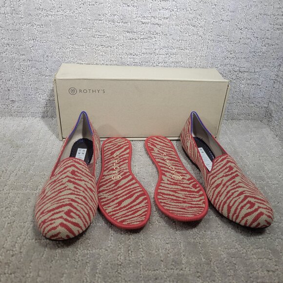 Rothy's The Loafer Red Zebra Shoes Women's Size US 7, 8, 8.5, 9.5, 10, 10.5 - Picture 8 of 10